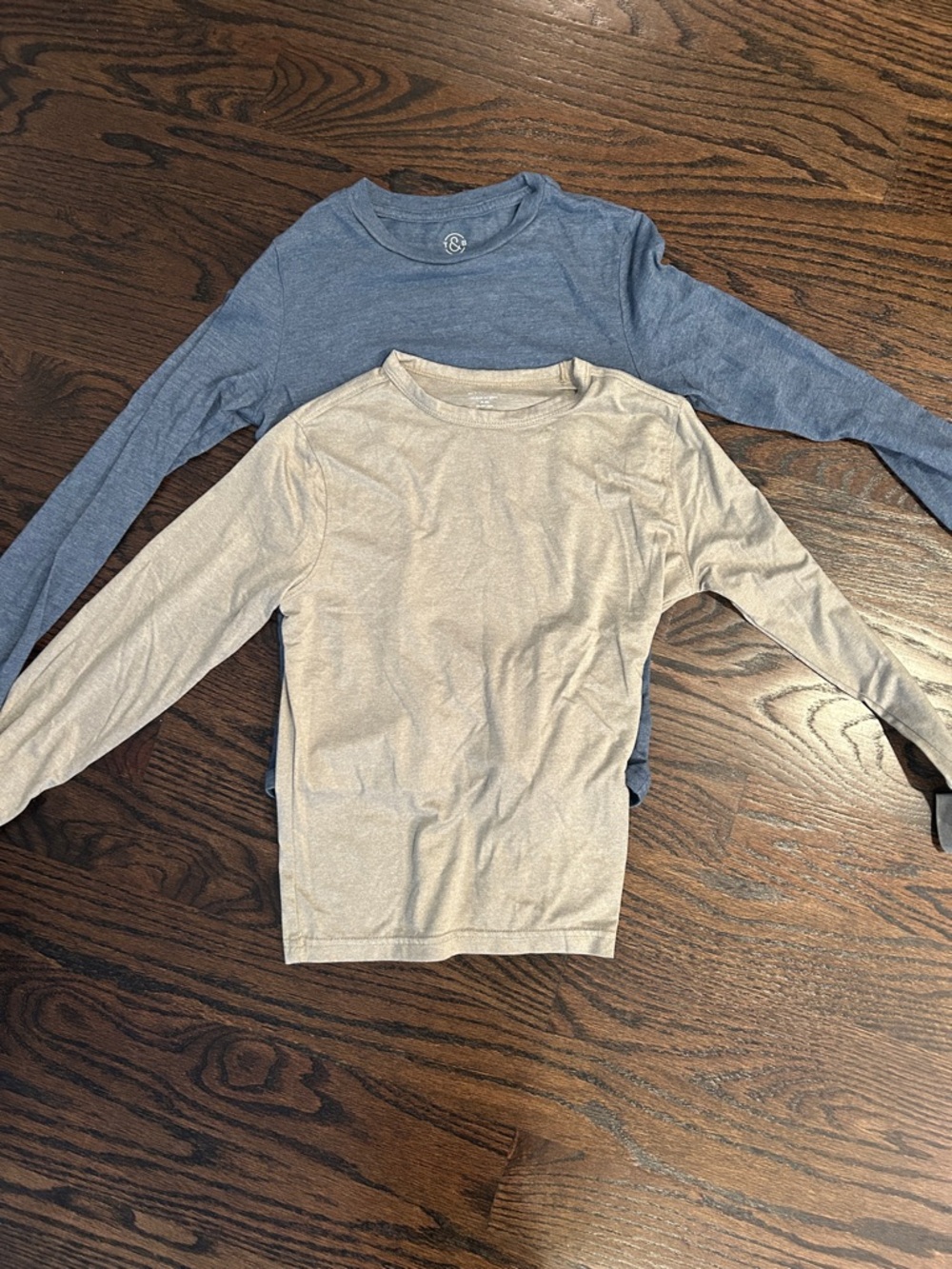 Kids Long Sleeve Tee Bundle- Light Gray & Heather Blue
